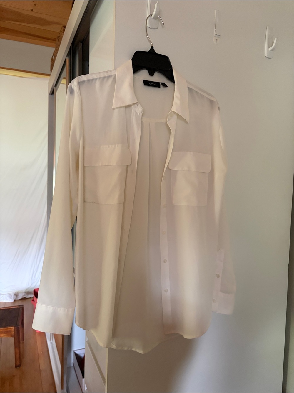 Sheer button down dress shirt